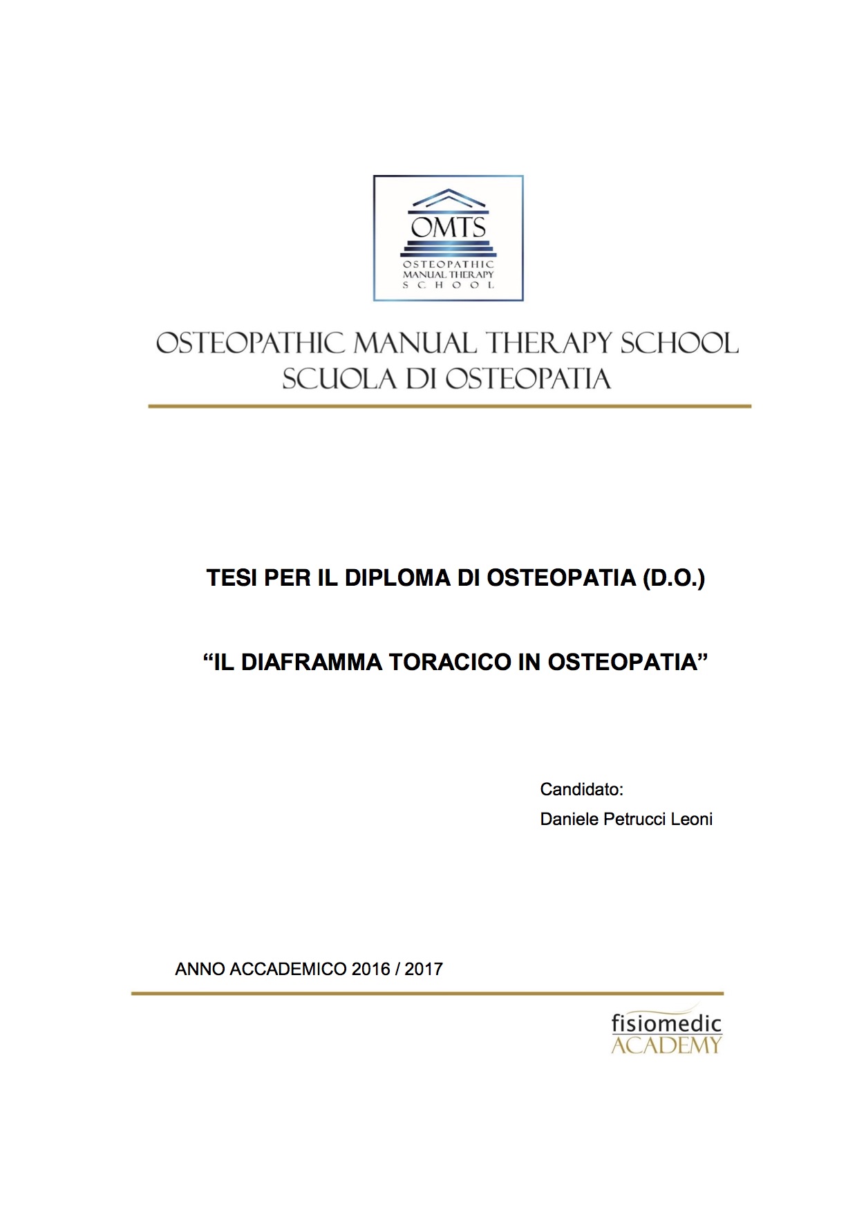 Petrucci Leoni Tesi Diploma Osteopatia 2017