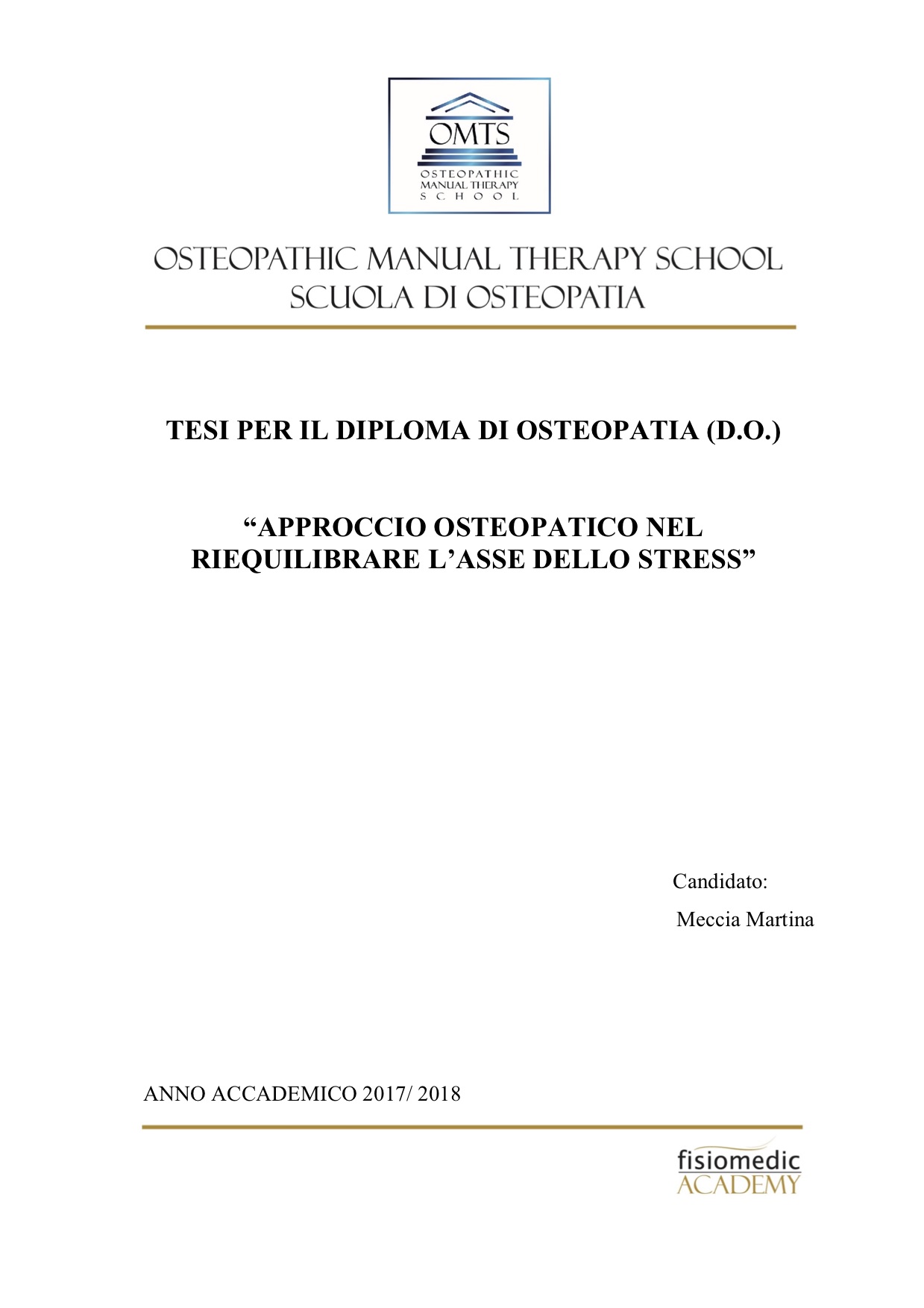 Martina Meccia Tesi Diploma Osteopatia 2018